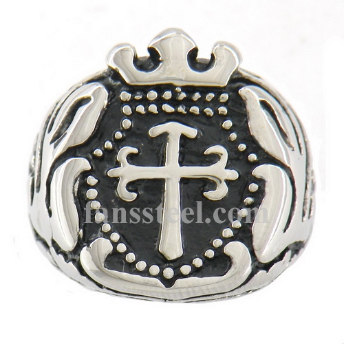 FSR09W32 maltesse cross crown cross ring - Click Image to Close